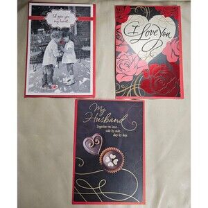 Happy Sweetest Day Lot of 3 Hallmark Greeting Card I Love You Husband My Heart